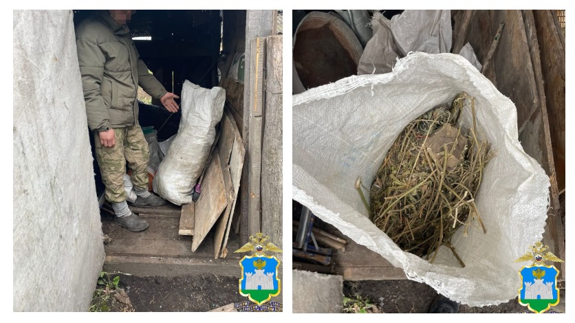 У сарае у жителя Дмитровского района нашли мешок конопли